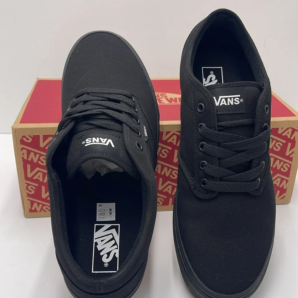 Vans Men's Black Canvas Sneakers Atwood (Canvas) Black/Black
VN000TUY186 - Picture 12 of 16